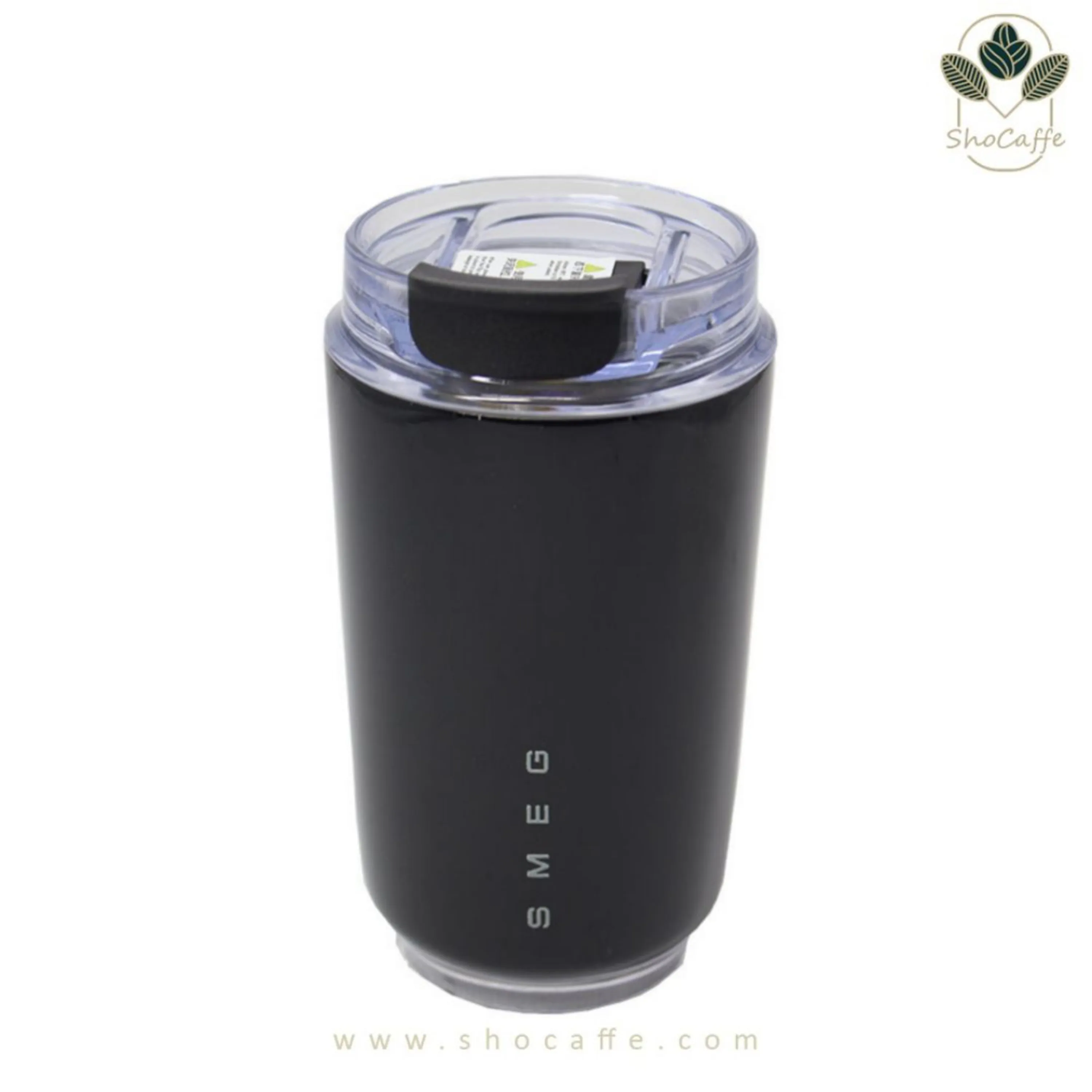 تراول ماگ اسمگ مشکی لوگو برجسته مدل Smeg 648 گنجایش  240 میلی لیتر